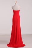 2024 Evening Dresses Mermaid Strapless Spandex Sweep PAP4R2F8