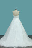 2024 New Arrival Sweetheart Tulle With Applique A Line P11C7R8N