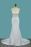 2024 Mermaid Sweetheart Wedding Dresses Spandex & Lace PTNEZEPJ