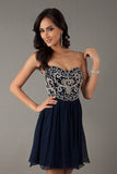 2024 Homecoming Dresses A Line Short/Mini Sweetheart Chiffon With PP5S5B41