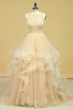 2024 Popular Scoop Ball Gown Tulle Floor Length With PMK2DGFY