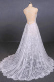 Spaghetti Straps Sweetheart Lace Wedding Dresses Lace Bridal Dresses With PBBBFF33