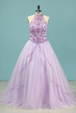 2024 High Neck Quinceanera Dresses Ball Gown With Beading PG871NXB