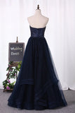 2024 A Line Sweetheart Beaded Bodice Tulle Floor Length PTPMPQC6