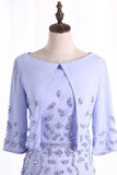 2024 Mid-Length Sleeves Scoop Mother Of The Bride Dresses A Line PBLPHX4H