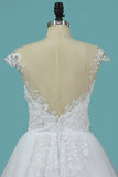 2024 Sexy Open Back Scoop A Line Wedding Dresses PZ4YZJ55