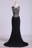 2024 New Arrival Prom Dresses Scoop Neckline Sheath PCT6D91X