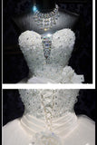 Ball Gown Sweetheart Tulle Wedding Dresses Strapless PBXC6H3T