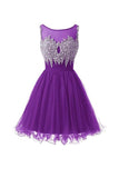 2024 Tulle Scoop Beaded Bodice Homecoming Dresses P6G4TGZS