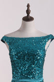 2024 New Arrival Mermaid Bateau Sequins Sweep Train PK9PJZM8