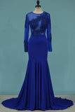 2024 Mermaid Blue Prom Dress PRGGG63Y