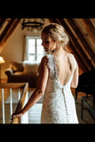 Graceful Lace Wedding Dress With Covered Buttons Mermaid PDMHM2AQ