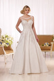 2024 New Arrival Scoop Wedding Dresses A Line With Applique P6XGPQ7Z