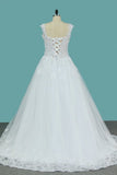 2024 Wedding Dresses Off The Shoulder Tulle With Applique A Line P99FHJNF