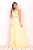 2024 Sexy Open Back Prom Dresses Scoop Chiffon With PBJEQQRL