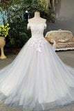 2024 Simple Elegant Tulle Wedding Dresses Off The Shoulder With PKPPT72Z