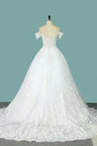 2024 Wedding Dresses Off The Shoulder A Line With PAPH12BL