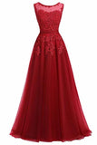 Beautiful A-Line Long Lace Tulle Zipper Evening Dress Ball Gown P9GDPGQH