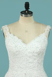 2024 Straps 30D Chiffon Wedding Dresses A Line With P7M85GB8