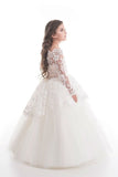 2024 Tulle Boat Neck Flower Girl Dresses A Line Long PNTH9RZ5