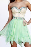 2024 Stunning Homecoming Dresses Sweetheart A Line Short/Mini With Beads PQPBX8ZF