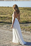 Boho Beach Wedding Dresses Sexy Open Backs Lace White Wedding Gown