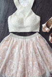 2024 Hot Selling Lovely A Line Scoop Two-Piece Beaded Bodice P9SGGMD7