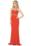 2024 Prom Dresses Mermaid High Neck Spandex With Beading PYD42DRK