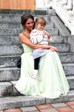 Hot Selling Prom Dresses A Line Floor Length Sweetheart Chiffon Belt Color Sage Discount Price PX2FXA7C