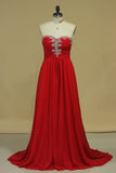 2024 Prom Dress Sweetheart A Line Chiffon With Ruffles And PAXRTLCN