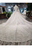 Ball Gown Wedding Dresses Scoop Top Quality Tulle Beading PRSR9PC7