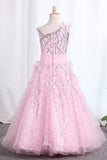 2024 Shiny Flower Girl Dresses Ball Gown Straps With Handmade PXJ2CBGZ