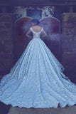 2024 Lace A Line Off The Shoulder Wedding Dresses With Applique P4YCFCCP