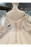 Count Train Princess Wedding Dresses Sweetheart Long Sleeves Ball Gown Wedding STIPJ37M9KE