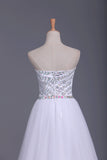 2024 Sweetheart Prom Dress Beaded Bodice A P11AQTRF