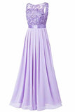 Wedding Bridesmaid Dress Chiffon Elegant Floor Length P8CEZG2S