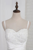 2024 Classic Spaghetti Straps Elastic Satin Bridal PZF6QLRT