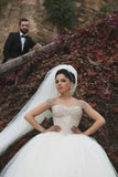 2024 Off The Shoulder Wedding Dresses A Line Tulle With Beading Floor PFAYBLDL