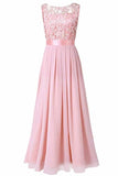 Wedding Bridesmaid Dress Chiffon Elegant Floor Length P8CEZG2S