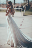 A Line Sweetheart Tulle Wedding Dresses With Appliques Wedding STIPJTT61Z1