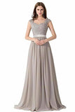 Elegant A Line Wedding Bridesmaid Chiffon Elegant Long PA2NLG54