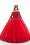 2024 New Arrival Scoop Ball Gown Flower Girl Dresses PBT95Y1Z