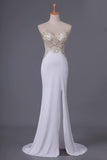 2024 See-Through Prom Dresses Sweetheart Sheath Spandex With Slit PEB7AC9T