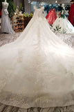 2024 Ball Gown Wedding Dresses Off-The-Shoulder Floor-Length Lace P2TQGX65