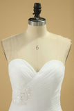 2024 Tulle Sweetheart Ruched Bodice Wedding Dresses With PYBRNLEN