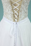 2024 Spaghetti Straps Wedding Dresses A Line PPTDMDCK