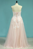 2024 Prom Dresses Tulle Sweetheart With Applique And PDMP8BMB