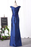 2024 Off The Shoulder Prom Dresses Taffeta Sweep P9GAC7GQ