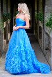 A-Line Strapless Long Prom Dress PHDY3NTM