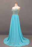 2024 New Arrival Prom Gown A-Line Sweetheart Sweep/Brush Chiffon With P1KH3RCG